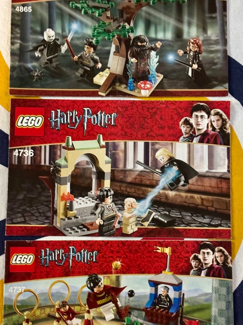 MANUALS ONLY for 3 Harry Potter sets: 4865,4736 and 4737